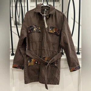 NWT Driftwood Oversized Embroidered Jacket S